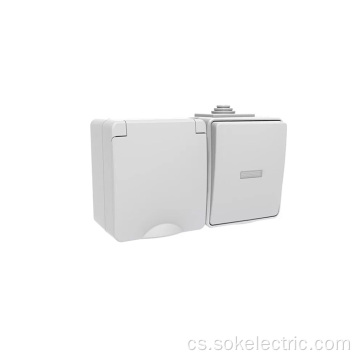 SOK 1 Way Light Switch a Schuko Socket